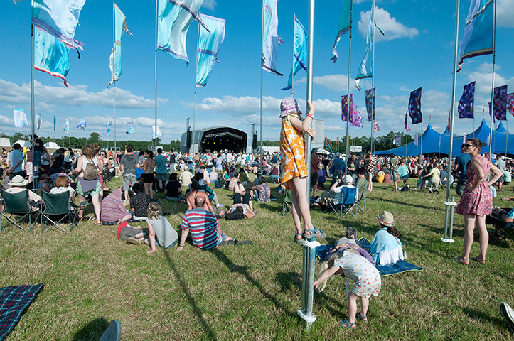 Womad atmosphere: The main festival area