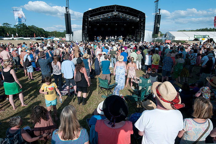 Womad atmosphere: The crowd at the main arena