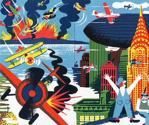 High Times: Pages five and six feature aeroplanes in war