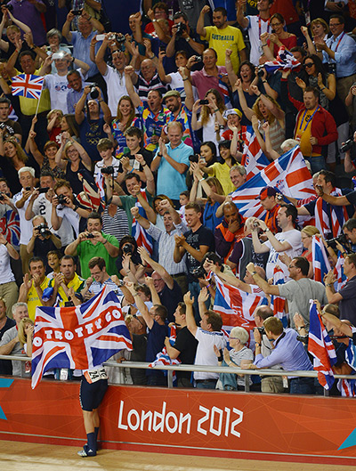 team GB celebrations: Women's Omnium gold medallist Laura Trott