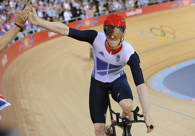 team GB celebrations: Team GB win gold in the men's team pursuit