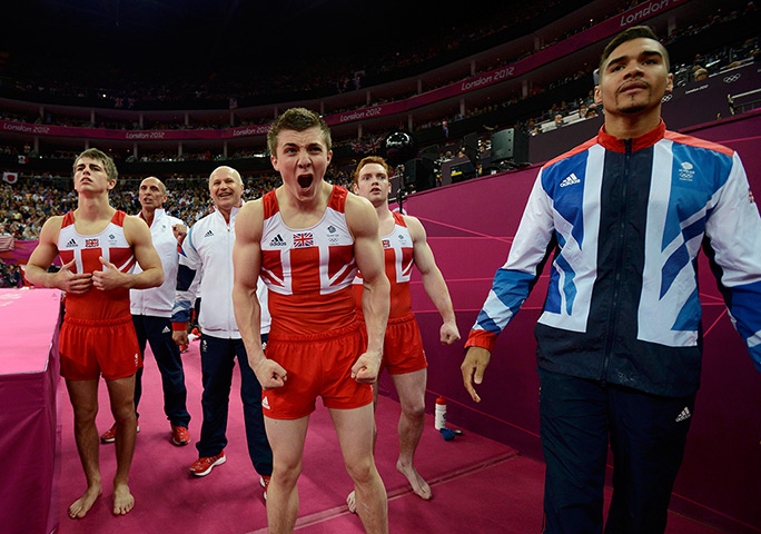 team GB celebrations:  men's gymnastics team final 