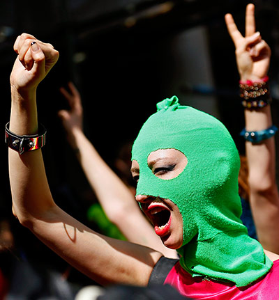 Pussy Riot Protests: International protest in support of punk band Pussy Riot