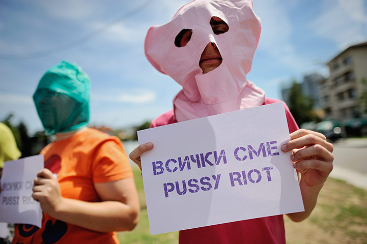 Pussy Riot Protests: International protest in support of punk band Pussy Riot