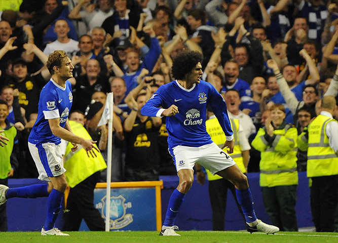 Man Utd gallery: Marouane Fellaini opens the scoring