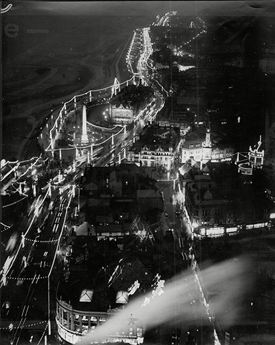 Blackpool illuminations: 1936: Illuminations at Blackpool Promenade