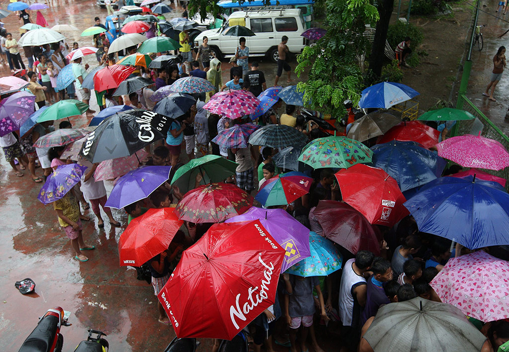 Flood evacuees in Metro Manila