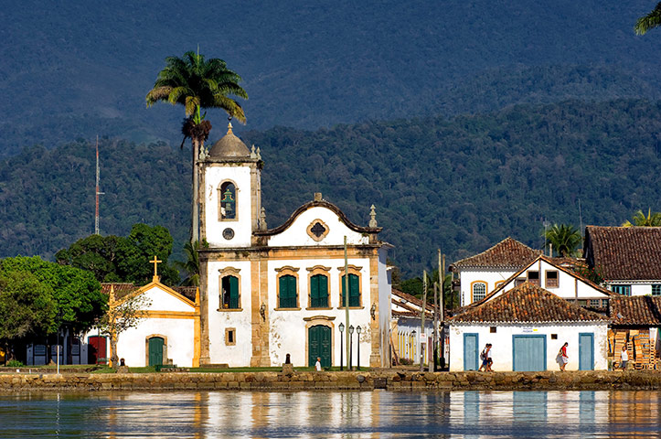 Brazil beaches: Brazil, Rio de Janeiro state, Paraty, Santa Rita church