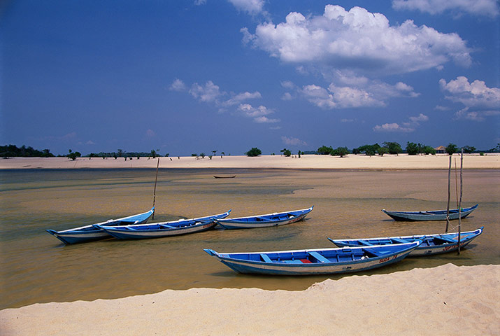 Brazil beaches: Boats on a Brazilian Beach