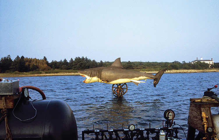 Jaws: The shark is lifted out of the water on 12 September 1974