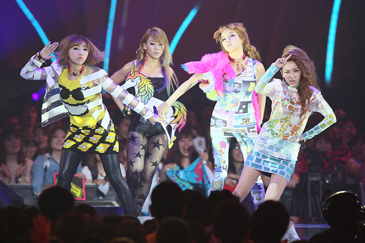 K-pop: 2NE1 perform onstage during the MTV Video Music Awards Japan 2012