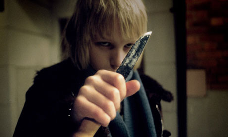 Kare Hedebrant as Oskar in the 2008 film Let the Right One In