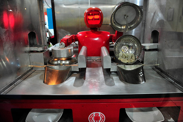 Robot Restaurant: A 'chef' robot prepares 