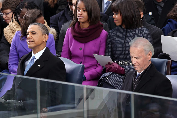 Biden Working His Way Through Scratch-Off Tickets During Obama's Swearing-In