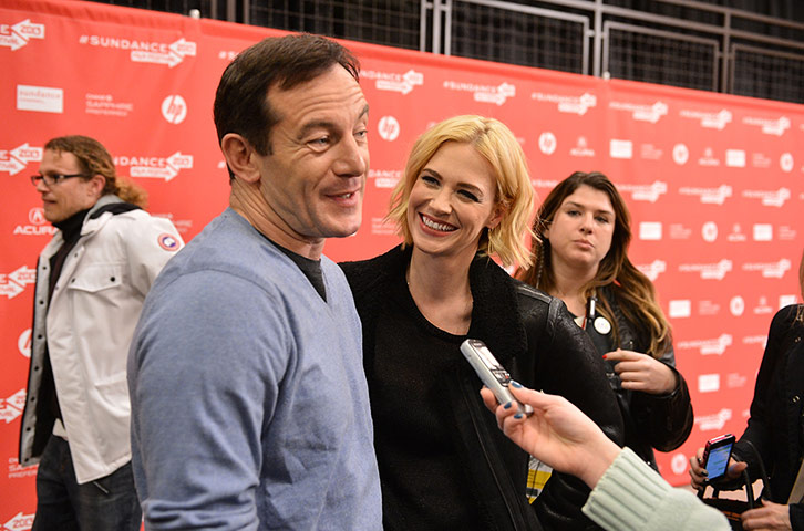 Sundance: Jason Isaacs and January Jones attend the Sweetwater premiere