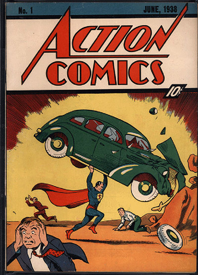 Superman: June 1938 cover of Acton Comics