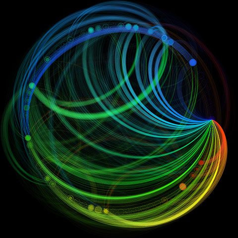 Visualization Challenge: Connectivity of a Cognitive Computer Based on the Macaque Brain