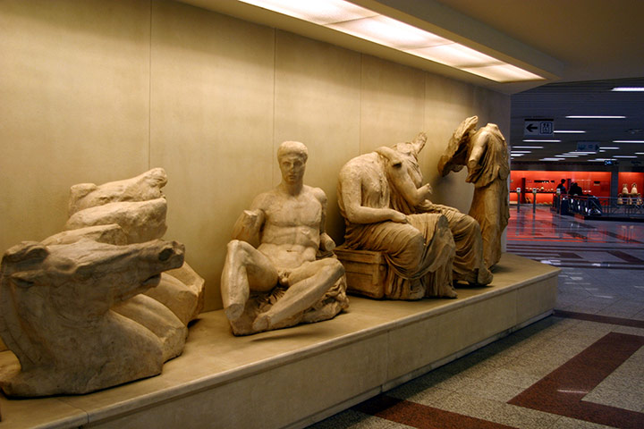 World subways: Acropolis metro station interior, Athens