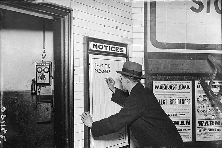 Tube through the decades: London Unnderground, Customer Complaint, 1922