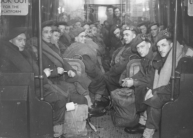 Tube through the decades: Soldiers returning home on tube after D-day 1945