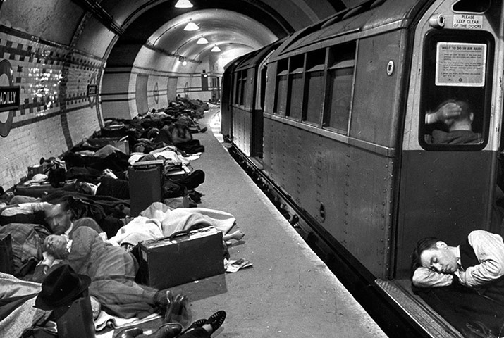 Tube through the decades: Londoners sleeping underground in subway during war, 1941