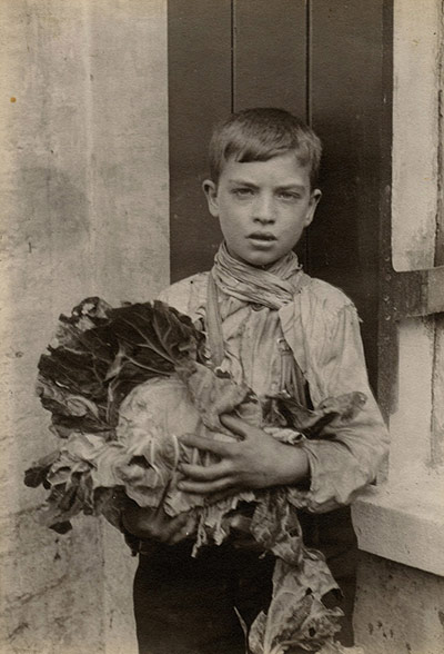 Spitalfields nippers: Boy with cabbage