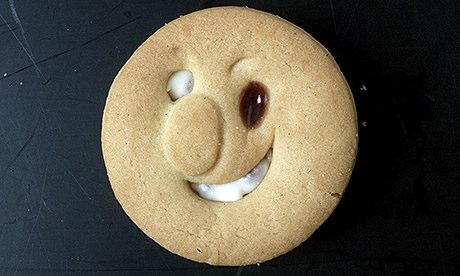 Biscuit with smiley face