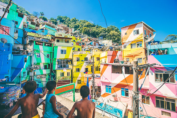 Rio favelas: Santa Marta Favela Painting project