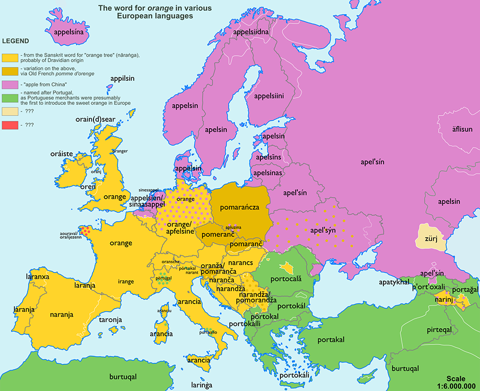 Pain In The Ananas Etymology Maps News Theguardian Com   Orange 