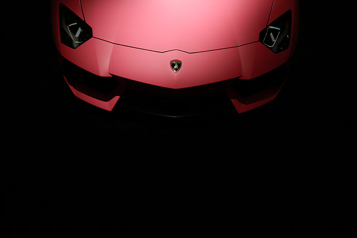 L.A. and Tokyo Motor Show: A 2012 Lamborghini Aventador is on display in LA