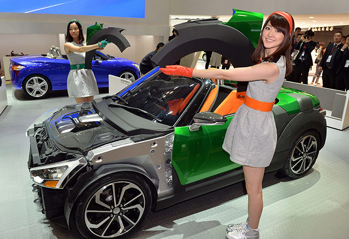 L.A. and Tokyo Motor Show: Japan's automaker Daihatsu Motor displays the company's mini sports car 