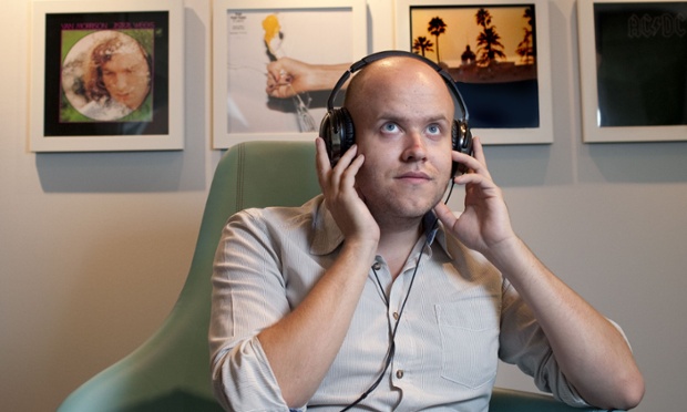 Daniel Ek listening to music