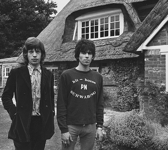 Keith Richards home in Redlands, West Sussex with Mick, 1960s