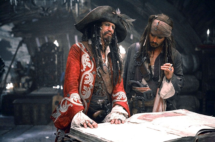 Keith Richards Johnny Depp Pirates of the Caribbean at World's End, 2007