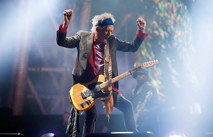 Keith Richards Rolling Stones at Glastonbury, 2013
