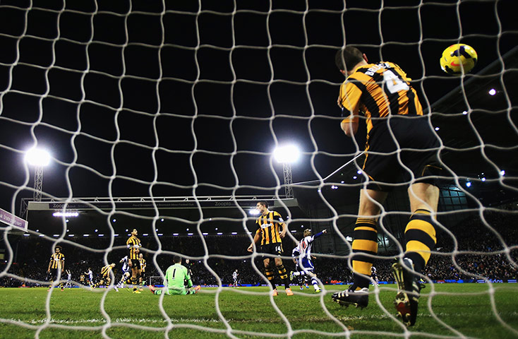 west brom: Matej Vydra scores