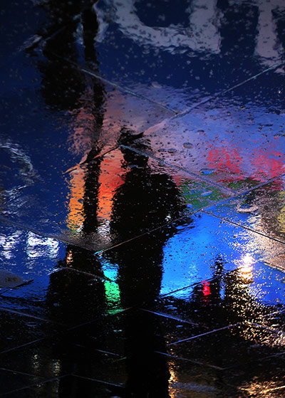 Readers' photos: colour: Reflected lights, Piccadilly