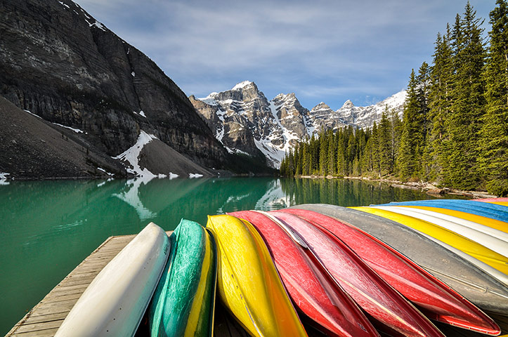 Readers' photos: colour: Moraine Lake in Banff National Park, Canada