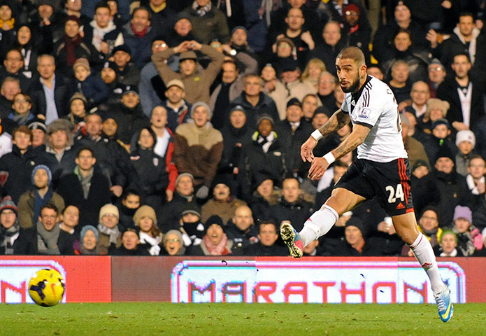 Wednesday night football: Fulham's midfielder Ashkan Dejagah scores