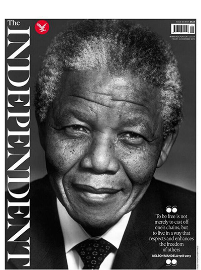 Mandela front pages: Mandela, the Independent