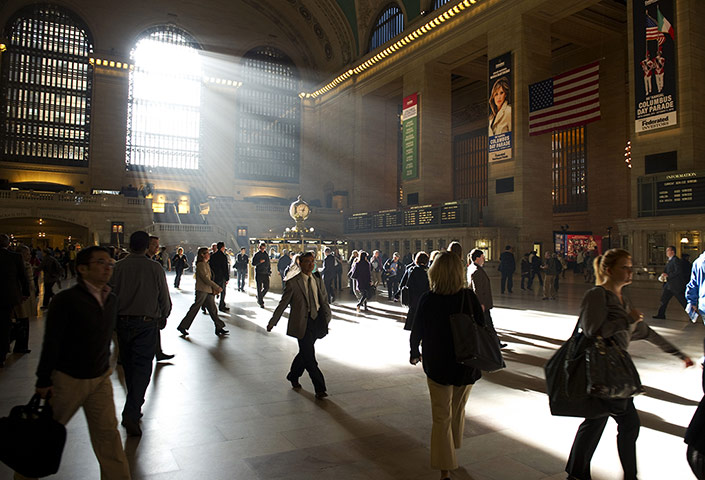 Grand Central 100 years: Commuters make their way through Grand C