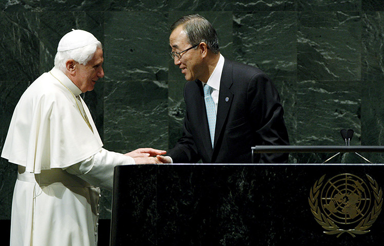 pope benedict resigns: Pope Benedict XVI at the United Nations