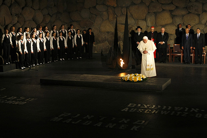 pope benedict resigns: Yad Vashem Holocaust Memorial in Jerusalem 