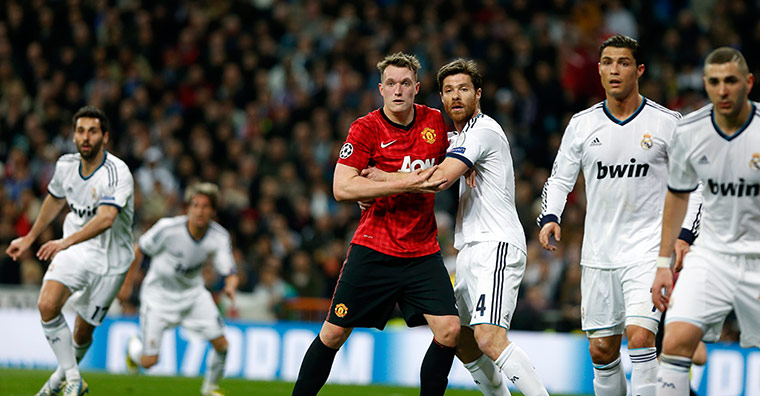 Real Madrid V United 4: Phil Jones is outnumbered 
