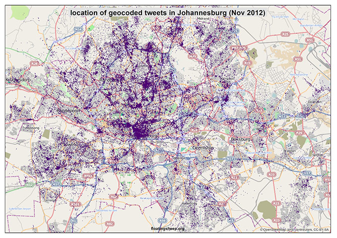 Africa tweets: Johannesburg