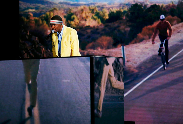 Week in music: Frank Ocean performs Forrest Gump at the 55th annual Grammy Awards 