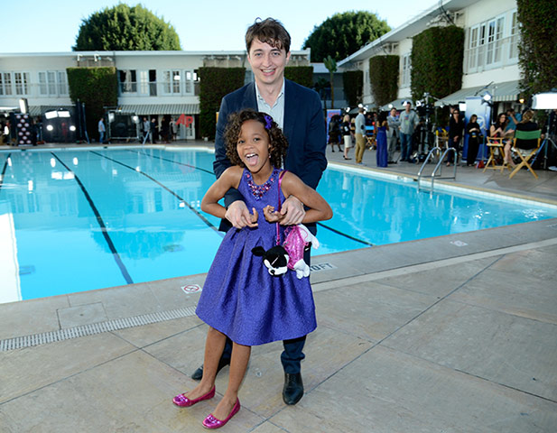 Oscars luncheon: Writer/director Benh Zeitlin and actress Quvenzhan   Wallis