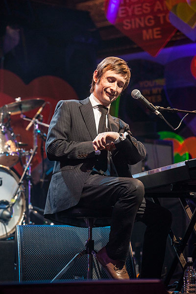Other Voices: Neil Hannon takes a timne check during his set