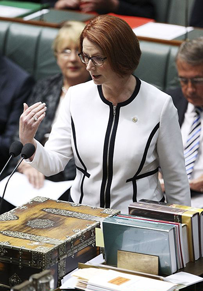 gillard: 'Take your best shot.' Julia Gillard tackled Crean's ultimatum head-on