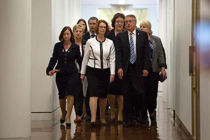 gillard: Julia Gillard and her supporters